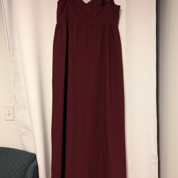 Maternity Bridesmaid Dress PARK & FIFTH Valdes Size 16 Burgundy - Picture 3 of 4